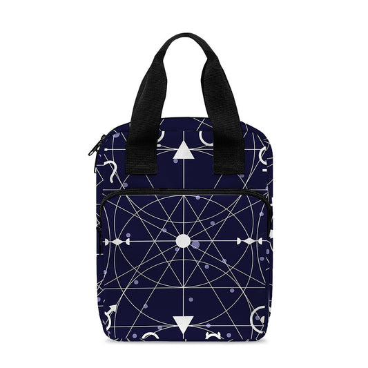 Geometric Moon Phase Print Bible Tote Bag