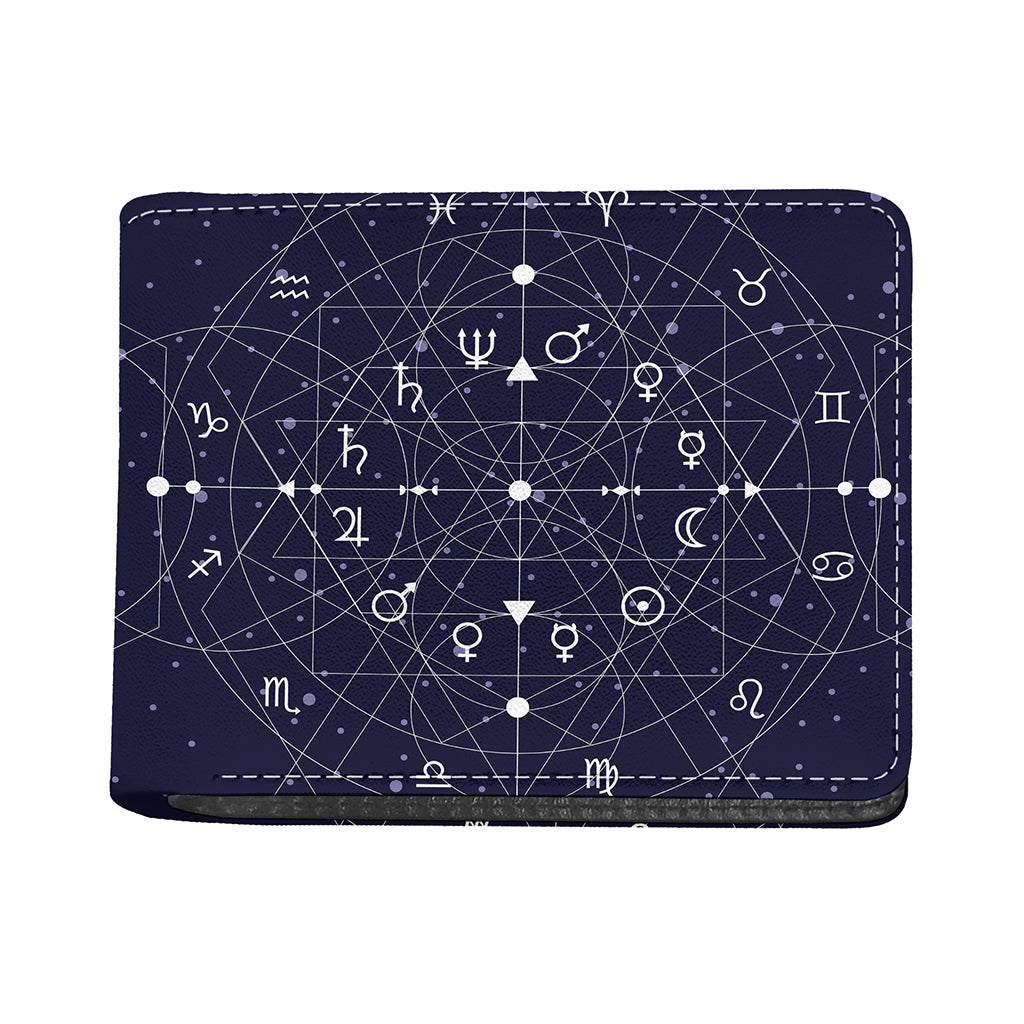 Geometric Moon Phase Print Bifold Wallet
