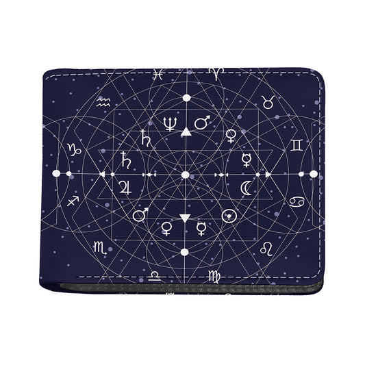 Geometric Moon Phase Print Bifold Wallet