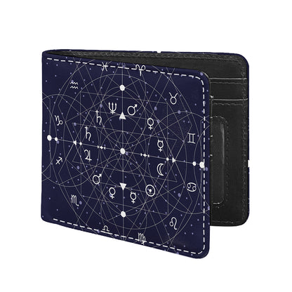 Geometric Moon Phase Print Bifold Wallet