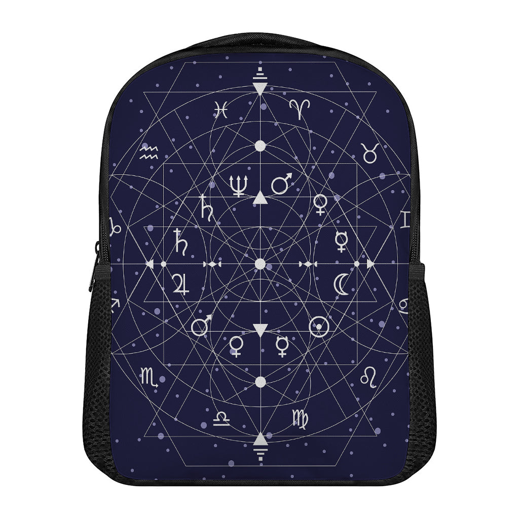 Geometric Moon Phase Print Casual Backpack