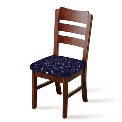 Geometric Moon Phase Print Chair Cushion Cover