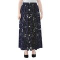 Geometric Moon Phase Print Chiffon Maxi Skirt