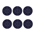 Geometric Moon Phase Print Coaster Set