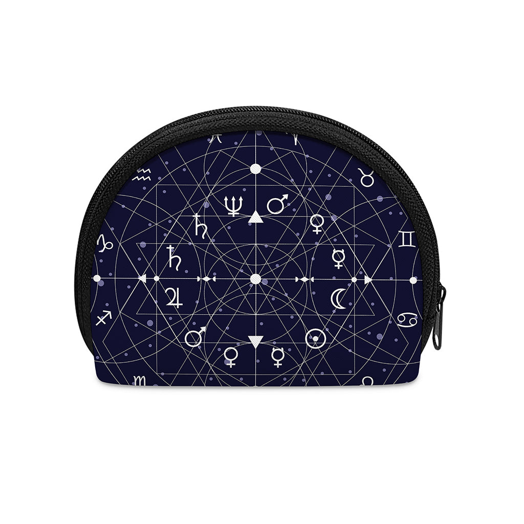 Geometric Moon Phase Print Coin Purse