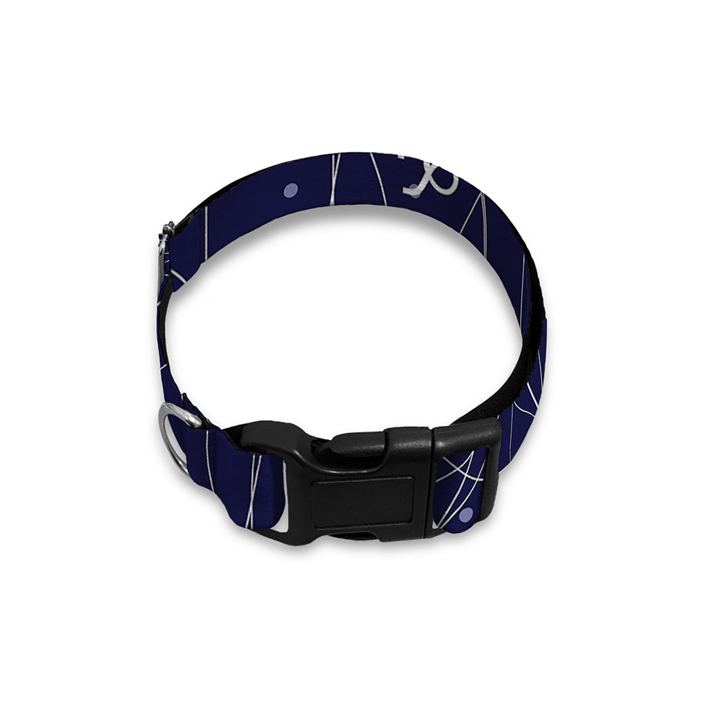 Geometric Moon Phase Print Dog Collar