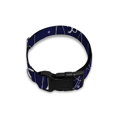 Geometric Moon Phase Print Dog Collar