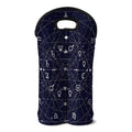 Geometric Moon Phase Print Double Neoprene Wine Tote