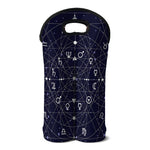 Geometric Moon Phase Print Double Neoprene Wine Tote