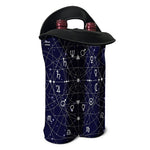 Geometric Moon Phase Print Double Neoprene Wine Tote