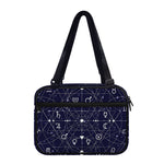 Geometric Moon Phase Print Double Strap Bible Bag
