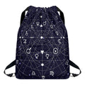 Geometric Moon Phase Print Drawstring Backpack