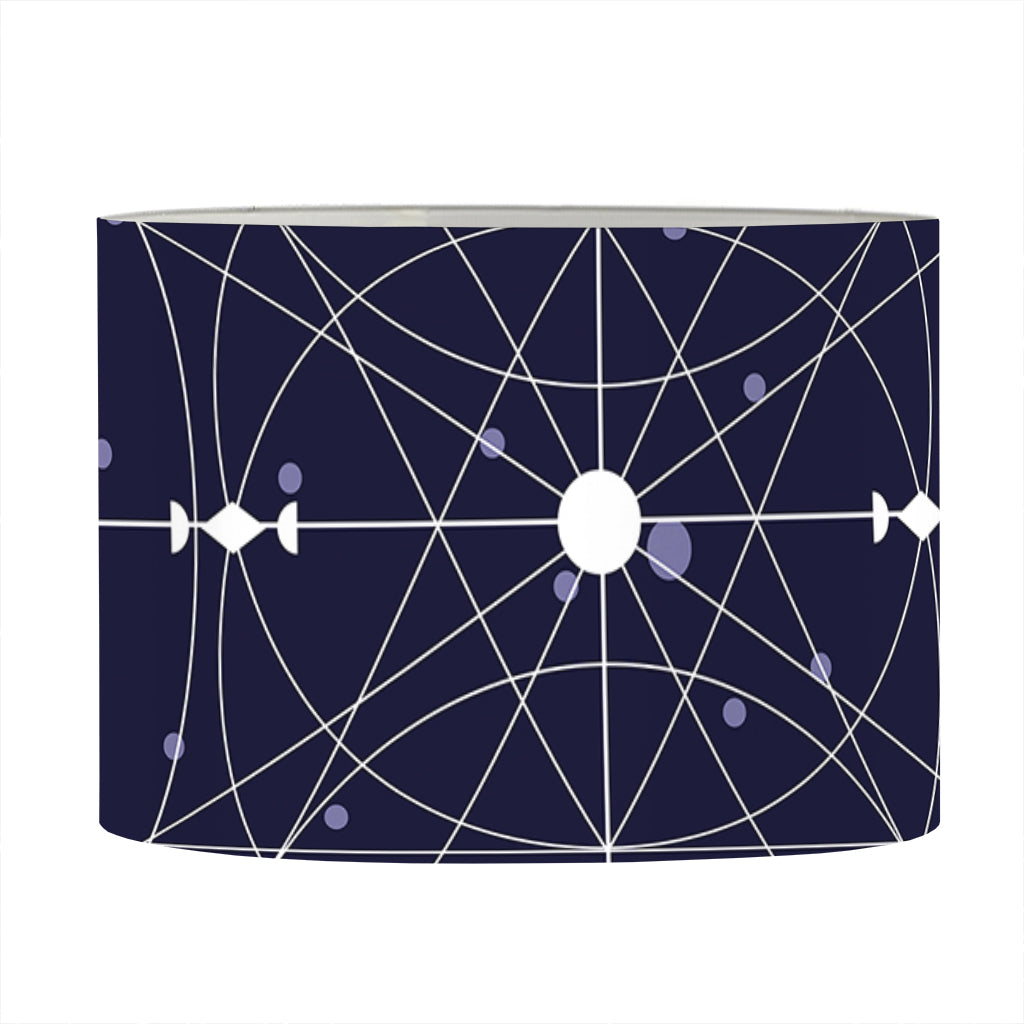 Geometric Moon Phase Print Drum Lamp Shade