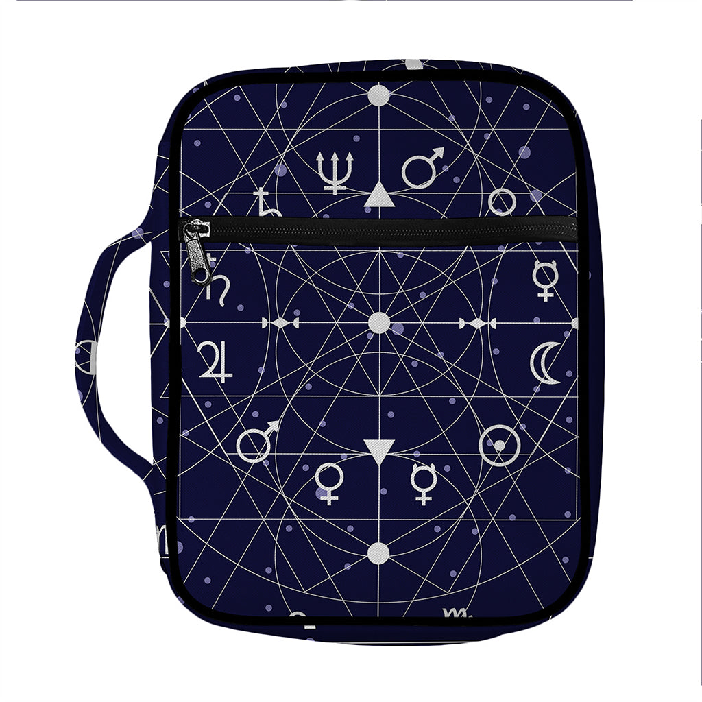 Geometric Moon Phase Print Front Pocket Bible Bag