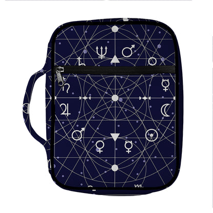 Geometric Moon Phase Print Front Pocket Bible Bag