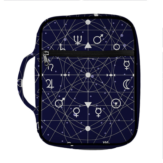 Geometric Moon Phase Print Front Pocket Bible Bag