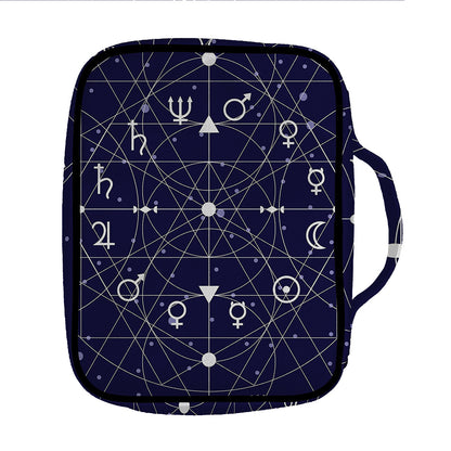 Geometric Moon Phase Print Front Pocket Bible Bag