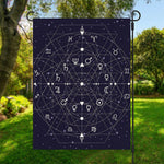 Geometric Moon Phase Print Garden Flag