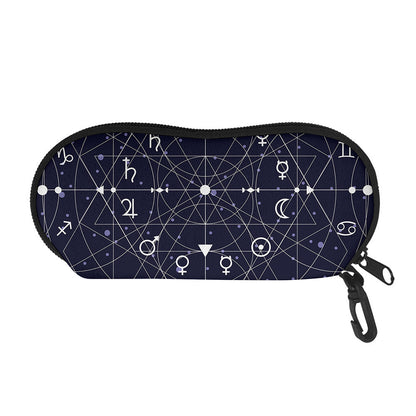 Geometric Moon Phase Print Glasses Case