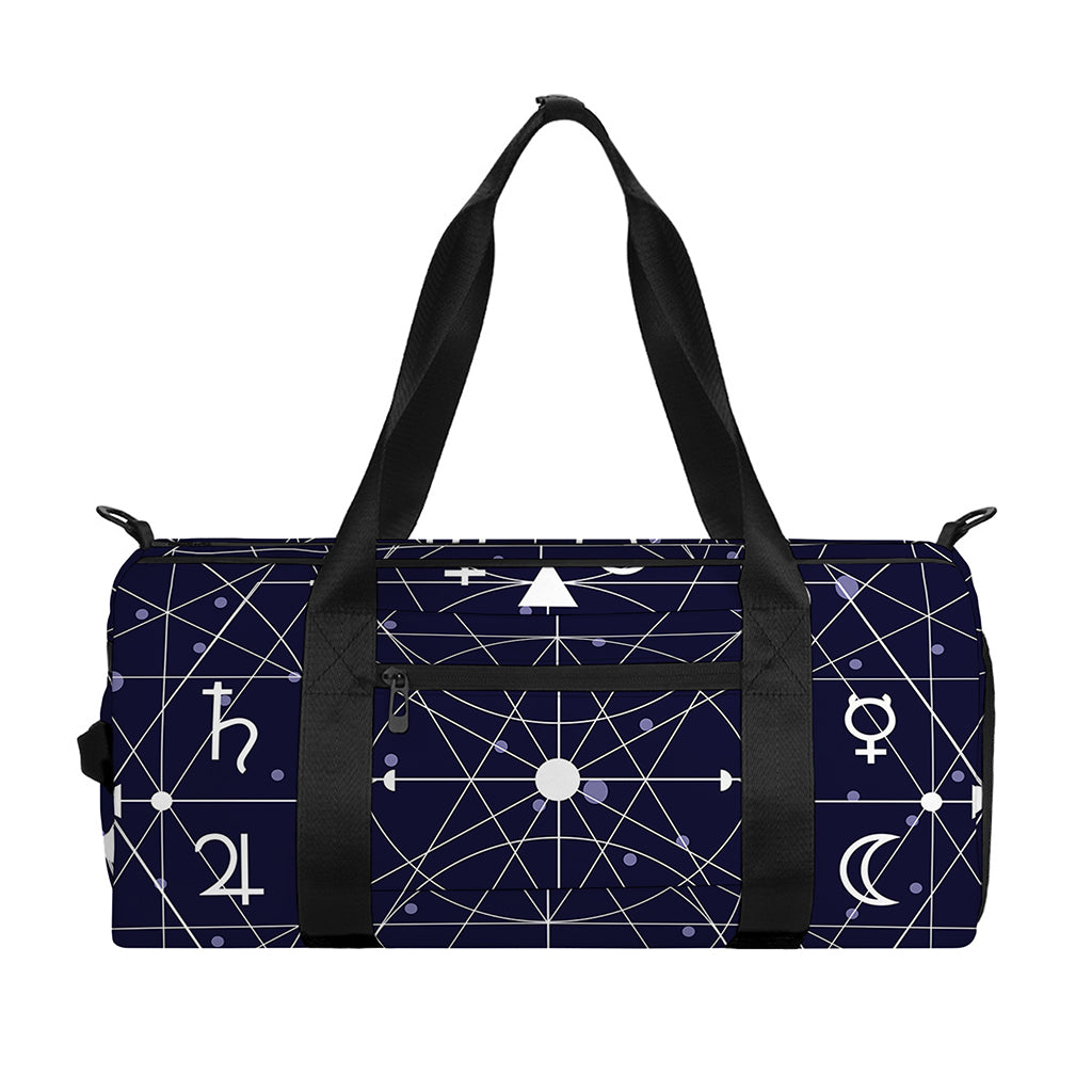 Geometric Moon Phase Print Gym Bag