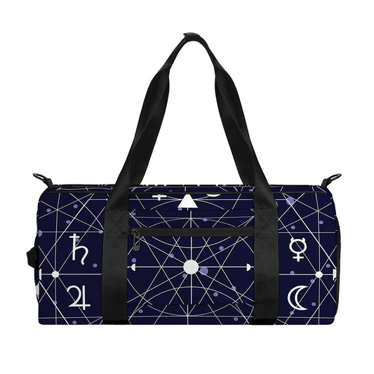 Geometric Moon Phase Print Gym Bag