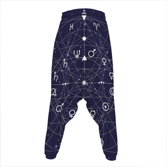 Geometric Moon Phase Print Hammer Pants