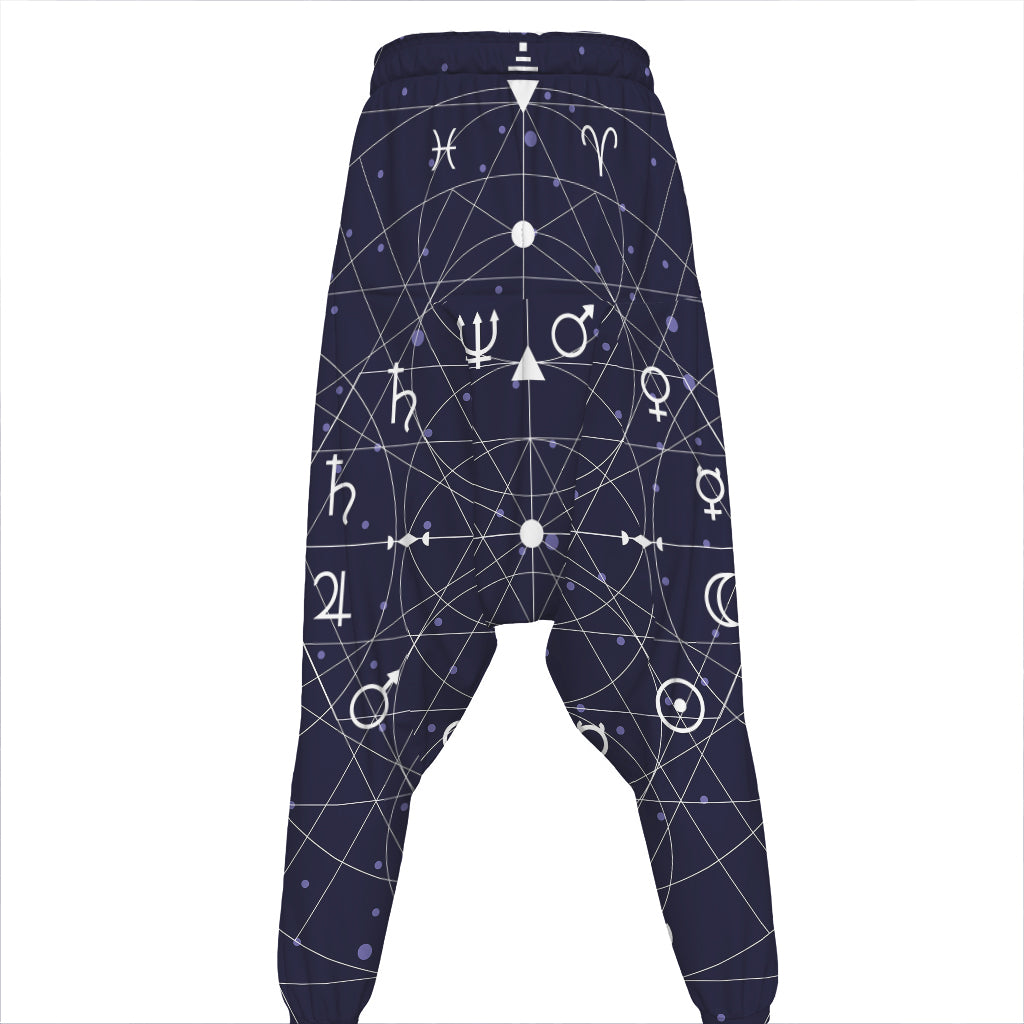 Geometric Moon Phase Print Hammer Pants