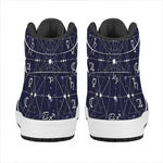 Geometric Moon Phase Print High Top Leather Sneakers