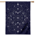 Geometric Moon Phase Print House Flag