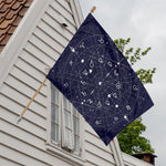 Geometric Moon Phase Print House Flag