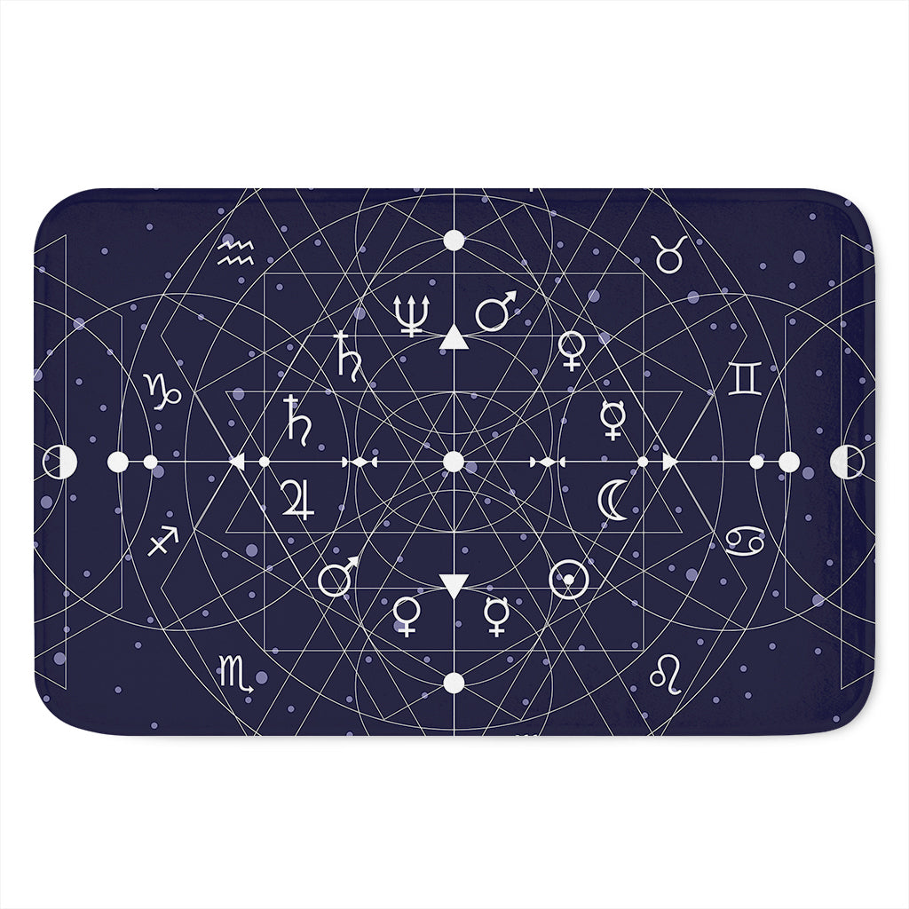 Geometric Moon Phase Print Indoor Door Mat