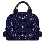Geometric Moon Phase Print Insulated Lunch Bag