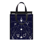 Geometric Moon Phase Print Insulated Lunch Tote