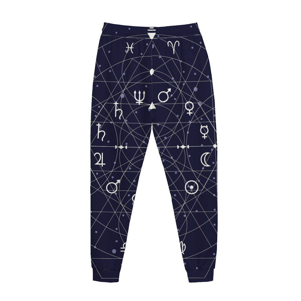 Geometric Moon Phase Print Jogger Pants
