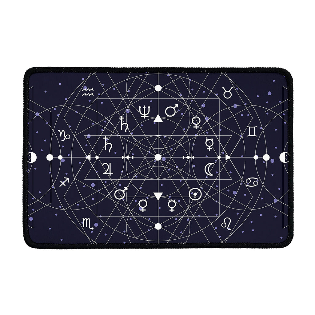 Geometric Moon Phase Print Kitchen Mat