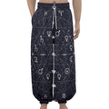 Geometric Moon Phase Print Lantern Pants