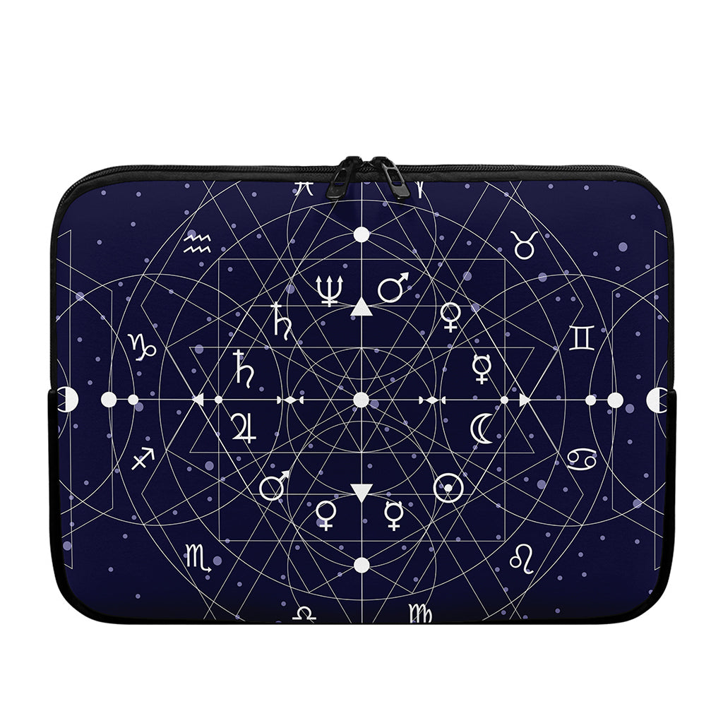 Geometric Moon Phase Print Laptop Sleeve