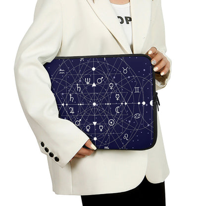 Geometric Moon Phase Print Laptop Sleeve