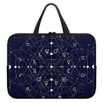 Geometric Moon Phase Print Laptop Sleeve With Handle