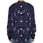 Geometric Moon Phase Print Long Sleeve Baseball Jersey