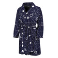 Geometric Moon Phase Print Men's Bathrobe