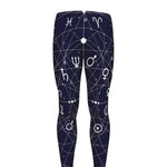 Geometric Moon Phase Print Men's leggings