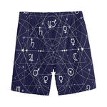 Geometric Moon Phase Print Men's Sports Shorts
