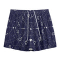 Geometric Moon Phase Print Mesh Shorts
