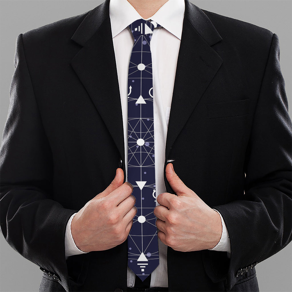 Geometric Moon Phase Print Necktie