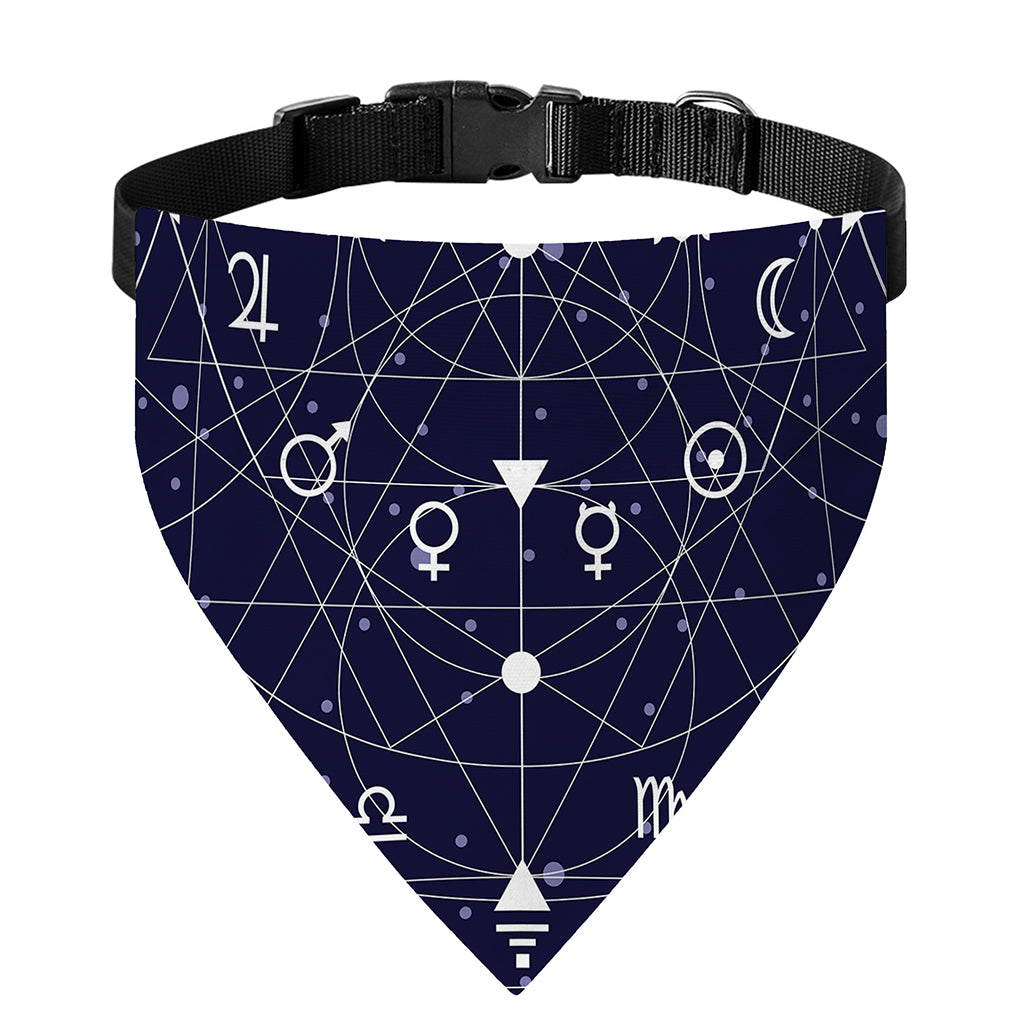 Geometric Moon Phase Print Over The Collar Dog Bandana