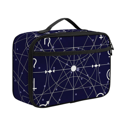 Geometric Moon Phase Print Portable Lunch Bag