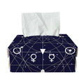 Geometric Moon Phase Print Rectangle Tissue Box Cover
