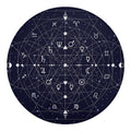 Geometric Moon Phase Print Round Blanket