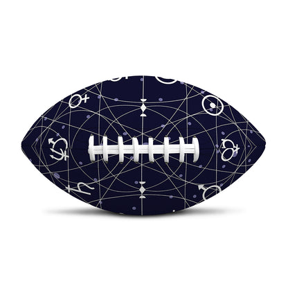Geometric Moon Phase Print Rugby Ball